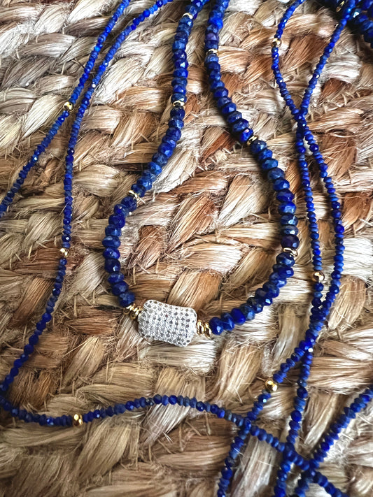 Lapis Diamond Necklace