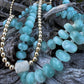 Diamond Rectangle Gold Bead Necklace