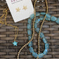 Diamond Rectangle Gold Bead Necklace