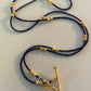 Lapis Gold  Bead Necklace