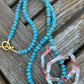 Blue Rondelle Bead Necklace