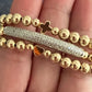 Diamond Gold Fill Bead Bracelet