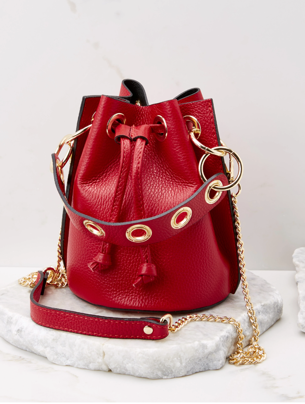 Bucket Bag Leather or Faux Fur