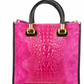 Large Faux Fur Leather Bag